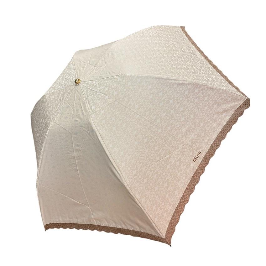 CELINE セリーヌ 遮光 フリル 折りたたみ日傘 中古 D4 | CELINE