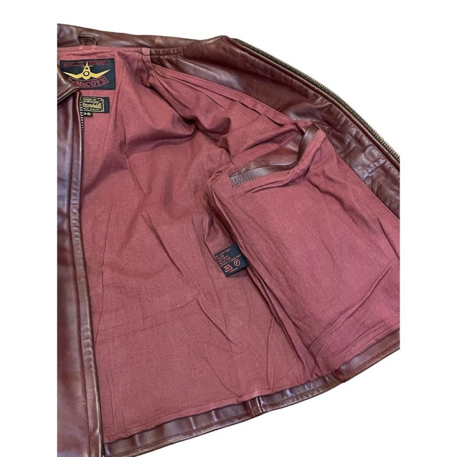 B-McCOY'S スティアハイドレザージャケット 38 ヴィンテージ感 　本革 B-McCOY'S スティアハイドレザージャケット 38 ヴィンテージ感 本革