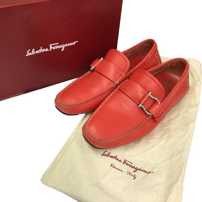 FERRAGAMO（フェラガモ） ドライビングシューズ メンズ レッド 7サイズ