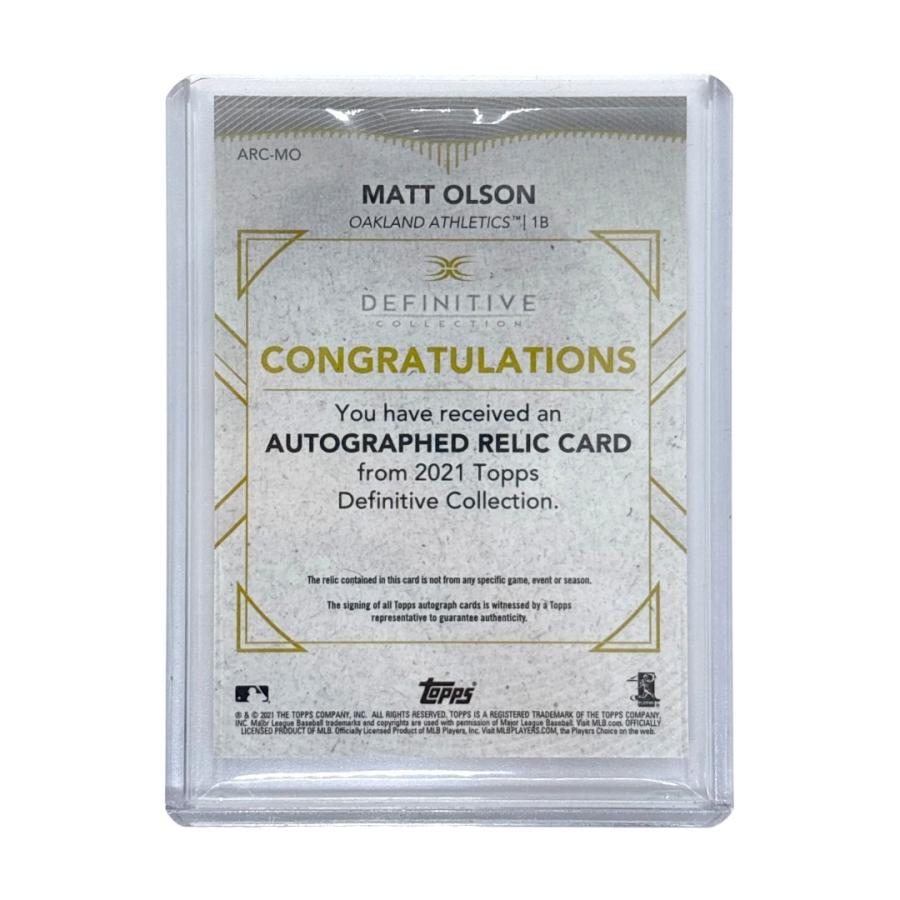 TOPPS MLBカード DEFINITIVE COLLECTION MATT OLSON OAKLAND ATHLETICS 02/25 #ARC-MO 送料無料 中古 IT1 Topps TOPPS MLBカード DEFINITIVE COLLECTION MATT OLSON