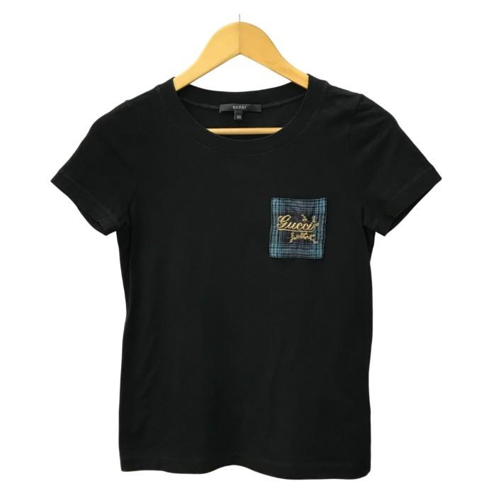 GUCCI グッチ Tシャツ 半袖 黒 ブラック レディース XSサイズ 479 GUCCI（グッチ） Tシャツ レディース 春夏 半袖 カットソー ブラック