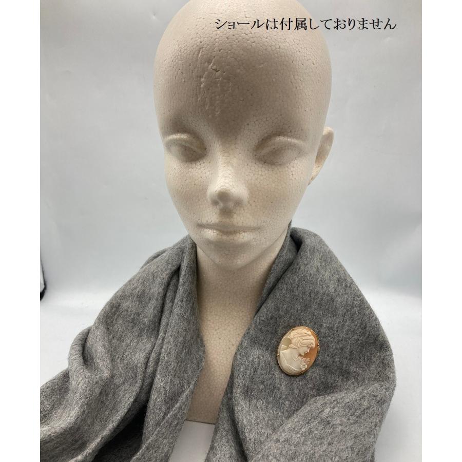 K18 シェルカメオ ブローチ 女性の横顔 中古 D4 : 京都 K18 シェルカメオ ブローチ 女性の横顔 中古 D4 : 京都