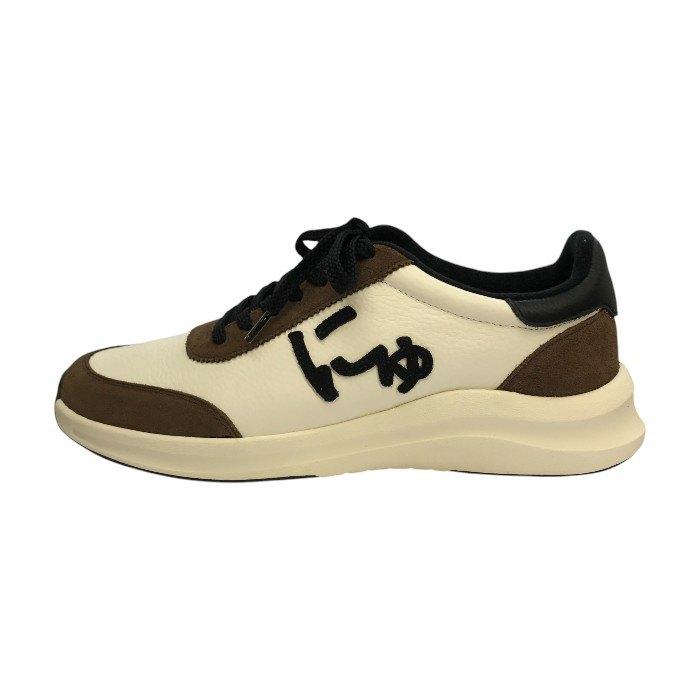 【新品未使用品】 SANGACIO スニーカー B&W. 23cm 未使用感！SANGACIO『にゅ』27.5cm 白×茶スニーカー #入荷しま