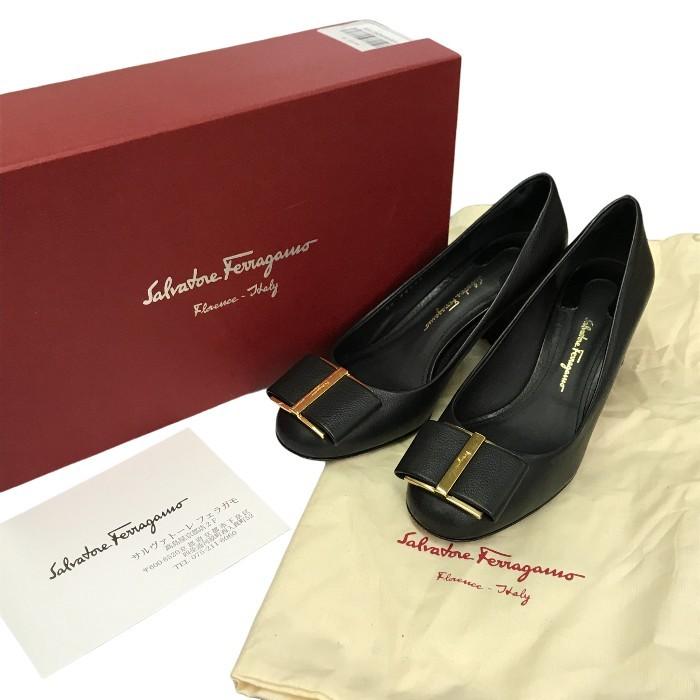 Ferragamo CAPUA55 黒パンプス 5D FERRAGAMO（フェラガモ） Salvatore Ferragamo CAPUA55 パンプス