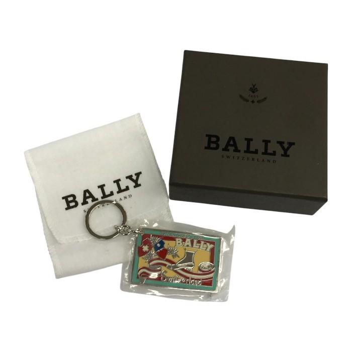新品未使用BALLY キーホルダー・キーリング Bally（バリー） キーホルダー キーリング プレート シルバーカラー