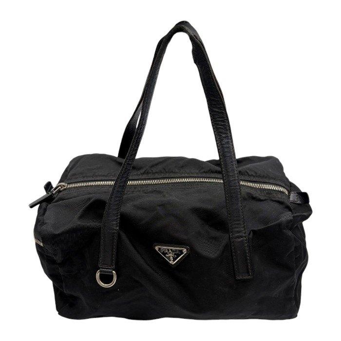PRADA（プラダ） ミニ ボストンバッグ 三角ロゴ ブラック 中古 W1