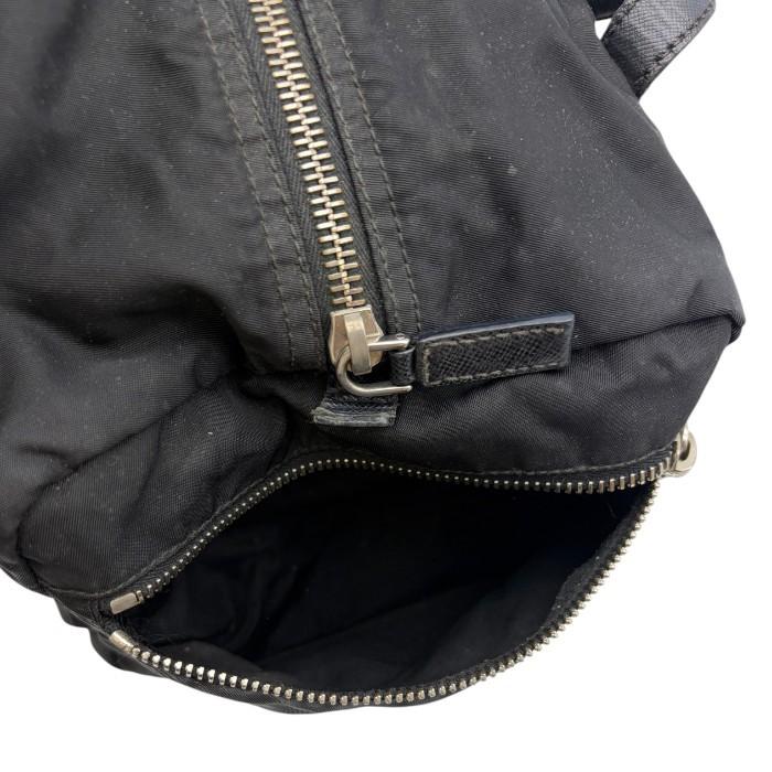 PRADA（プラダ） ミニ ボストンバッグ 三角ロゴ ブラック 中古 W1