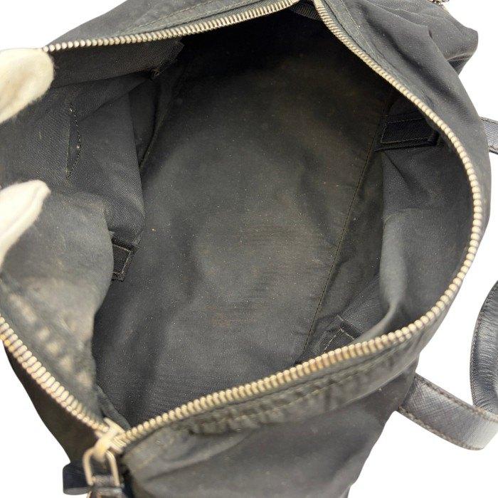PRADA（プラダ） ミニ ボストンバッグ 三角ロゴ ブラック 中古 W1