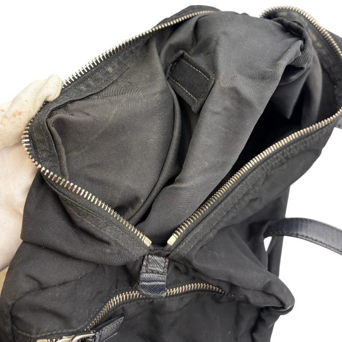 PRADA（プラダ） ミニ ボストンバッグ 三角ロゴ ブラック 中古 W1