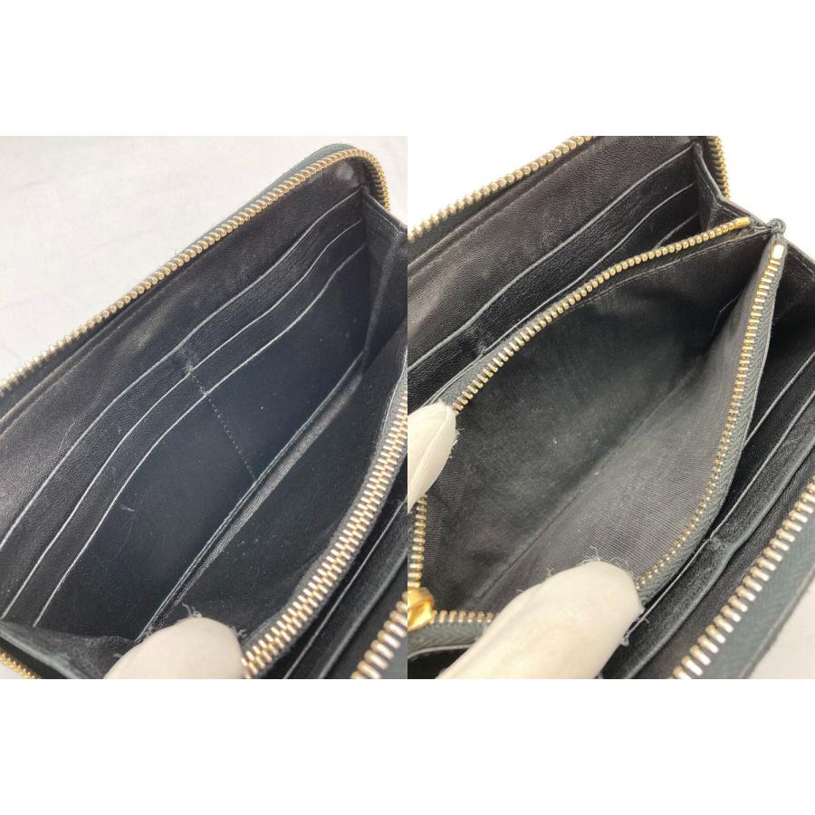 PRADA（プラダ） ナッパゴーフル ラウンドファスナー長財布 中古 D4