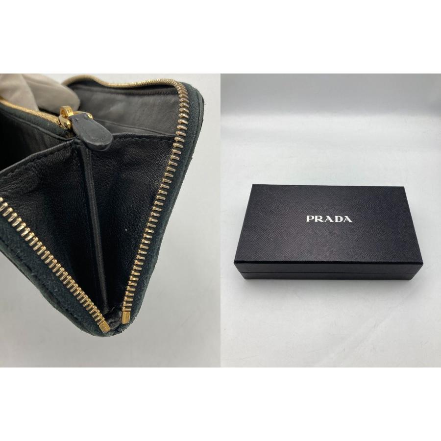 PRADA（プラダ） ナッパゴーフル ラウンドファスナー長財布 中古 D4