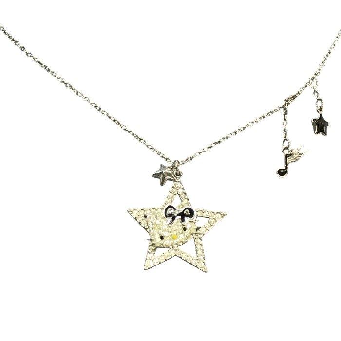 SWAROVSKI スワロフスキー ハローキティ ネックレス レディース 星形 スター シルバーカラー 中古 T1 | SWAROVSKI