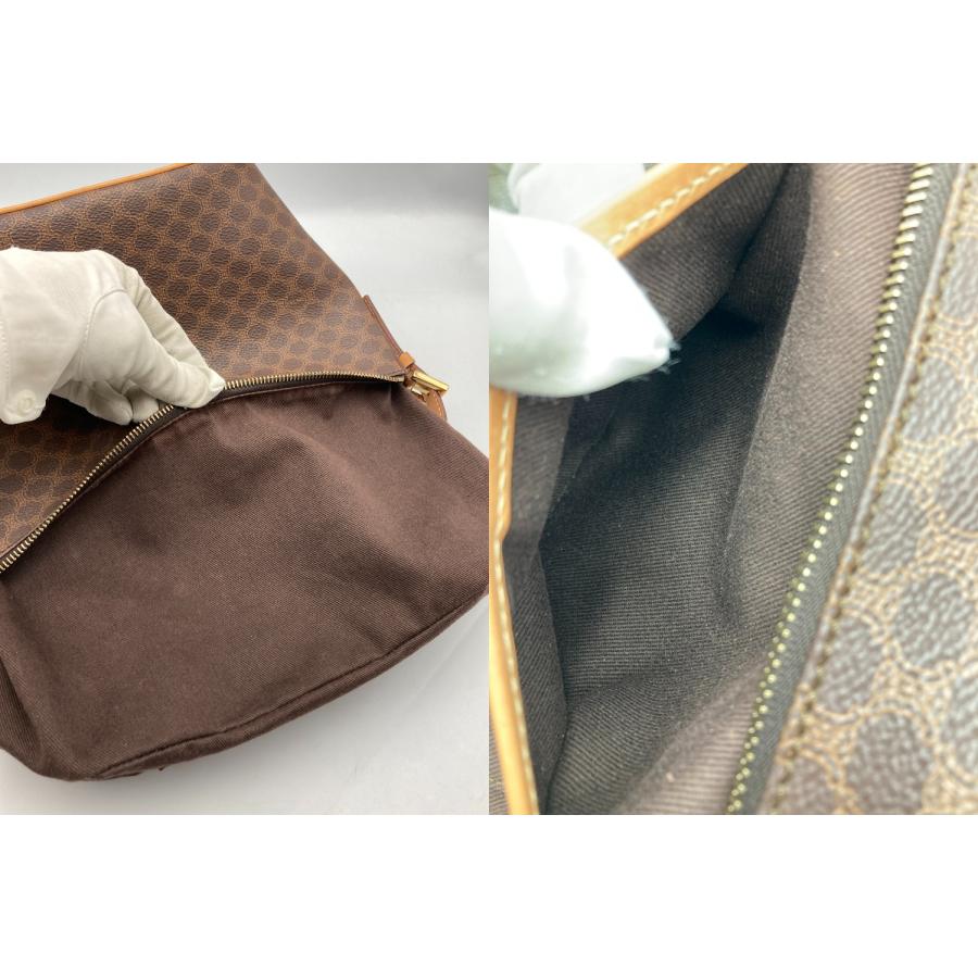 CELINE（セリーヌ） マカダム ワンショルダー ハンドバッグ 中古 D4