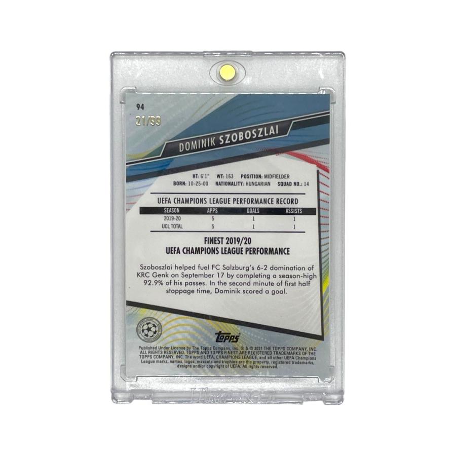 TOPPS サッカーカード FINEST DOMINIK SZOBOSZLAI RED BULL SALZBURG 21/99 #94 送料無料 中古 IT1 rycycle-kyoto_rc-ittjskekqooc-zsbe