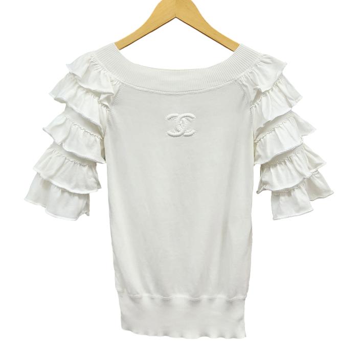 CHANEL シャネル トップス レディース 春夏 長袖 コットン ニット ココ