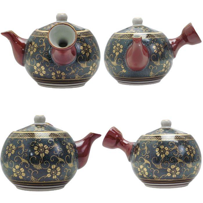 【未使用】九谷焼　青粒鉄仙　茶器セット 瀬戸物 陶磁器 九谷焼 未使用品 蓋付茶器 青粒鉄仙 中古 送料無料 1 : 京都