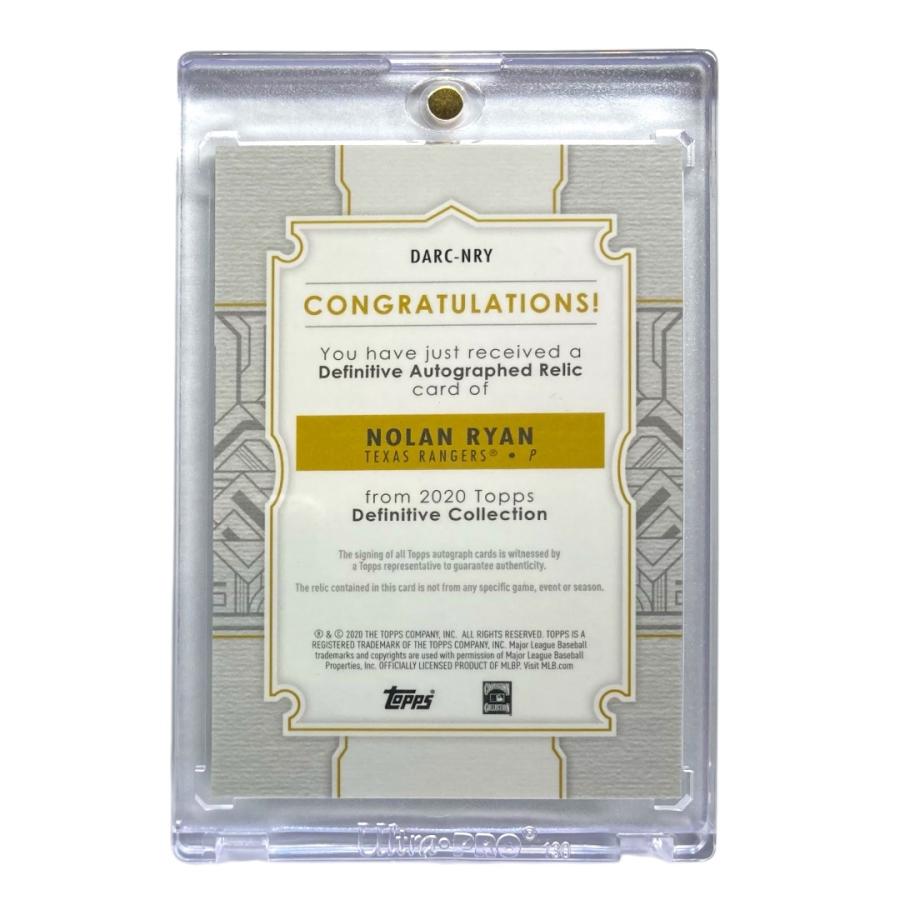 TOPPS MLBカード DEFINITIVE COLLECTION NOLAN RYAN TEXAS RANGERS /10 #DARC-NRY 送料無料 中古 IT2 Topps TOPPS MLBカード DEFINITIVE COLLECTION NOLAN RYAN TEXAS