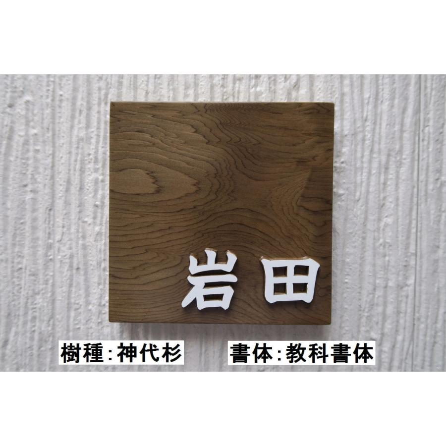 表札 木製 手作り おしゃれ 風水 開運 書体フリー 自筆文字OK 浮き彫り