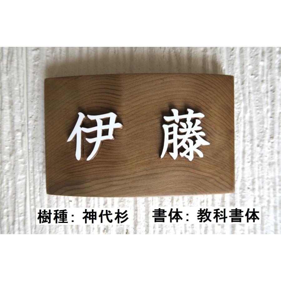 表札 木製 木 ラウンド面 浮き彫り 浮き文字 おしゃれ 手作り 風水