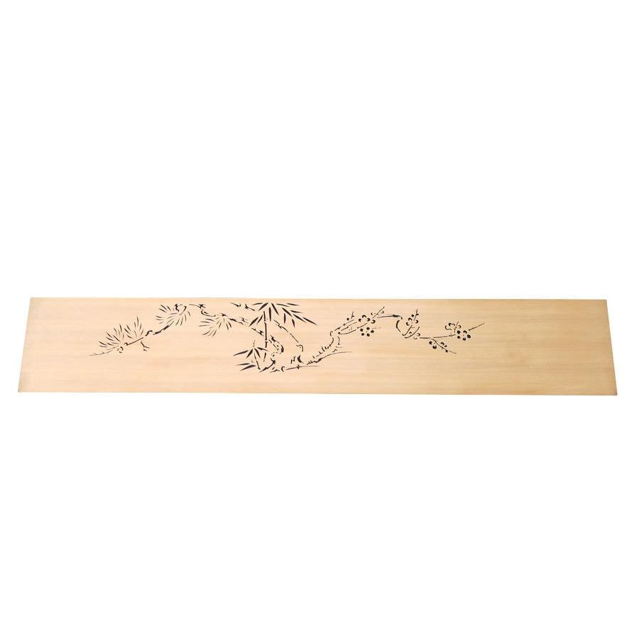 欄間 建具 【1点もの商品】【新品】高級手彫り欄間2間1組（1間×2枚