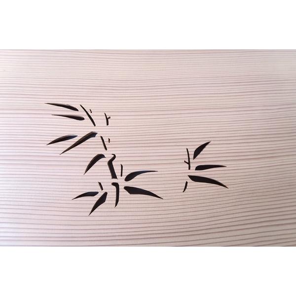 書院欄間 建具 【新品】 900mm×300mm・1枚 手作り 透かし彫り / 竹に雀
