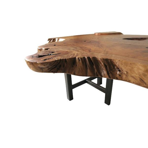 ダイニングテーブル 【１点もの商品】 一枚板 ケヤキ けやき 欅 天然木 無垢 幅193cm・奥行62〜106cm・高さ70cm【国産材 国内加工】