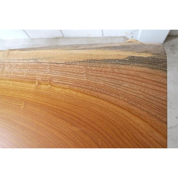 ダイニングテーブル 【１点もの商品】 一枚板 ケヤキ けやき 欅 天然木 無垢 幅200cm・奥行82〜120cm・高さ70cm【国産材 国内加工】_14