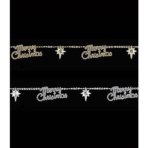 180cm クリスマスビーズガーランド　チェーン　クリスマス　ツリー　オーナメント　クリスマス用品　クリスマスグッズ　/ゴールド シルバー　[ONSTGMI6014]｜ryoccadou