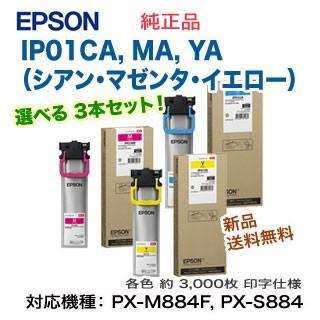 エプソン IP01CA, MA, YA （シアン・マゼンタ・イエロー） インクパック 純正品・新品 （ビジネスプリンター PX-M884F, PX-M885F, PX-S884, PX-S885 対応）