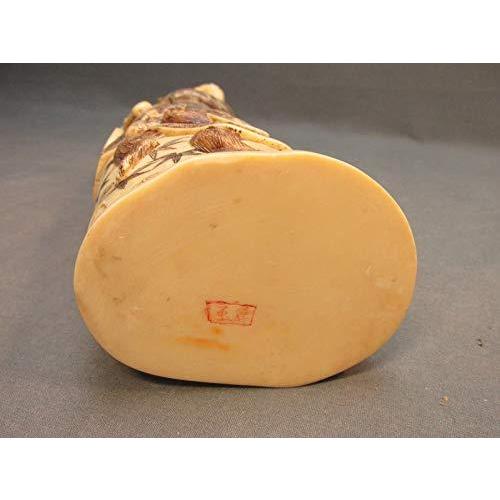 象牙風 精密彫刻 置物 猿回し 高さ44cm 玉昇銘 : 良品倶楽部 - 通販