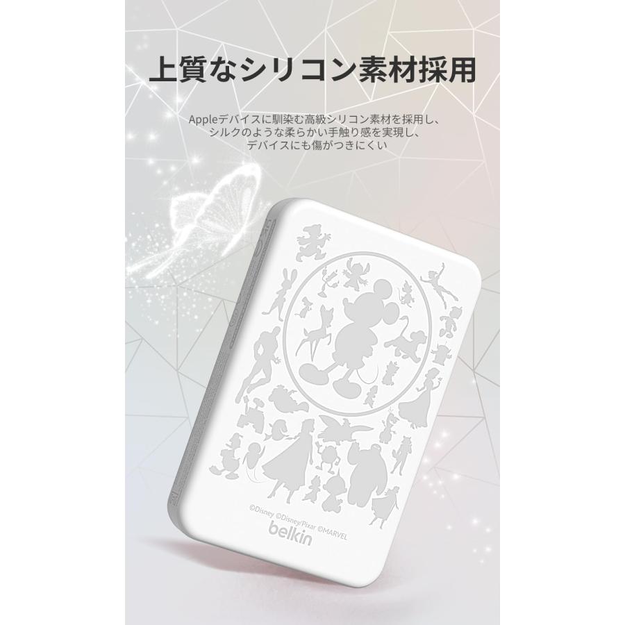 【ディズニー 限定モデル 創立100周年】 Belkin MagSafe対応 ワイヤレス モバイルバッテリー 5000mAh (7.5W) パススルー充電 充電用ケーブル同梱｜ryohinmori｜06