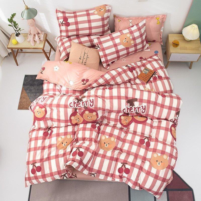 カバーセット 枕カバー 布団 フラットシーツ New 寝具 4点セット シングル 快眠 洗える 寝具 可愛い 安い 夏 ズルズル ポリエステル An 良品楽市楽座ストア 通販 Yahoo ショッピング