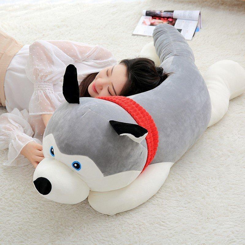 絶品 80cm イヌぬいぐるみ いぬ 抱き枕 クマ縫い包み プレゼント イベント お祝い ふわふわぬいぐるみ 犬ぬいぐるみ ぬいぐるみ 色 グレー Www Ideelltforum Se