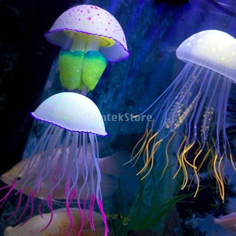 シリコーン製 生き生き 多種類選べる 人工魚 New 観賞用 水槽 水族館 無毒 視覚効果 自然環境 クラゲ1 グリーン Sc 良品楽市楽座ストア 通販 Yahoo ショッピング