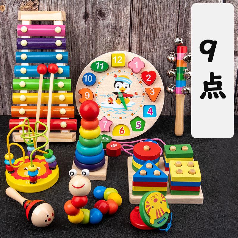 2021人気No.1の おもちゃ 知育玩具 木のおもちゃセット 出産祝い 1歳 2歳 3歳 男女誕生日 プレゼント 楽器 9点 3点  materialworldblog.com
