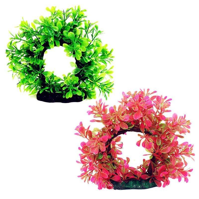 人工プランツ 水槽用レイアウト 人工水草 リース型 New 造花 アクアリウムデコレーション 水槽内インテリア アクセサリー オブジェ オーナメント 水 Zsyh 良品楽市楽座ストア 通販 Yahoo ショッピング