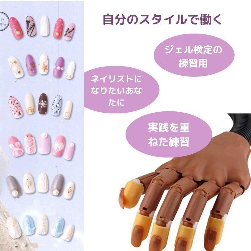 最新デザインの ネイルアート ハンドマネキン ネイルアートツール 練習用 ネイリストに 初心者 ネイル検定に必要 ネイルチップ付き 100枚 固定式 Www Threeriversofs Com