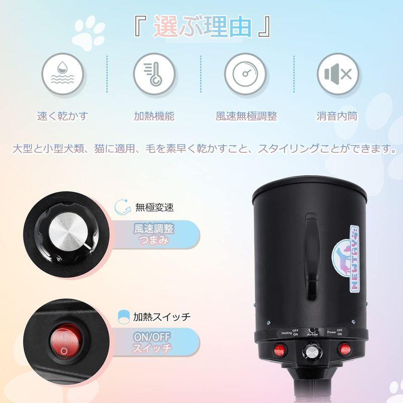 ★レア物 新品未開封 NEWTRY ペットドライヤー ペットヘアードライヤー ブロワー 無段階速度制御 送風機 3つのノズル付き 風速、温度調整可能 強いブロー力 【Q1606935800】(9490円)