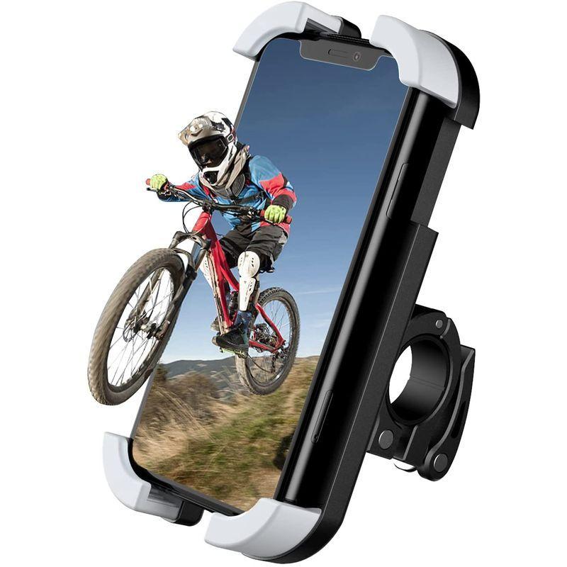 最大82％オフ！ HASAGEI バイク スマホ ホルダー 自転車用 携帯ホルダー 2020最新改良 自動ロック 片手操作 落下防止 振れ止め 360°回転可能  スマホホルダー GPSナビ iPhone 11 Pro max XS MAX XR X 8 7 6 Plus HUAWEI Sony  Xperiaなどに適用 ミラーサポートロッド に取り付け