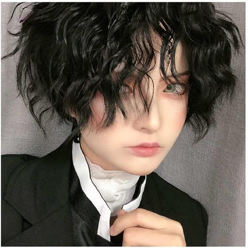 新品本物 メンズアクセサリー メンズウィッグ ウェーブショート さらさら ふんわり かつら パーマ ナチュラルブラック Www Threeriversofs Com