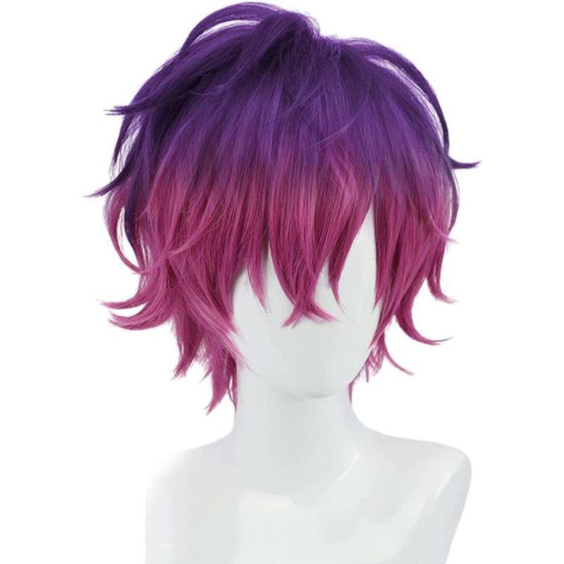 超高品質で人気の メンズアクセサリー Laobao コスプレ ウィッグ 浮奇 ヴィオレタ Uki Violeta かつら カツラ ボブ ピンク 紫 メッシュ 耐熱 変装用ウィッグ Www Threeriversofs Com