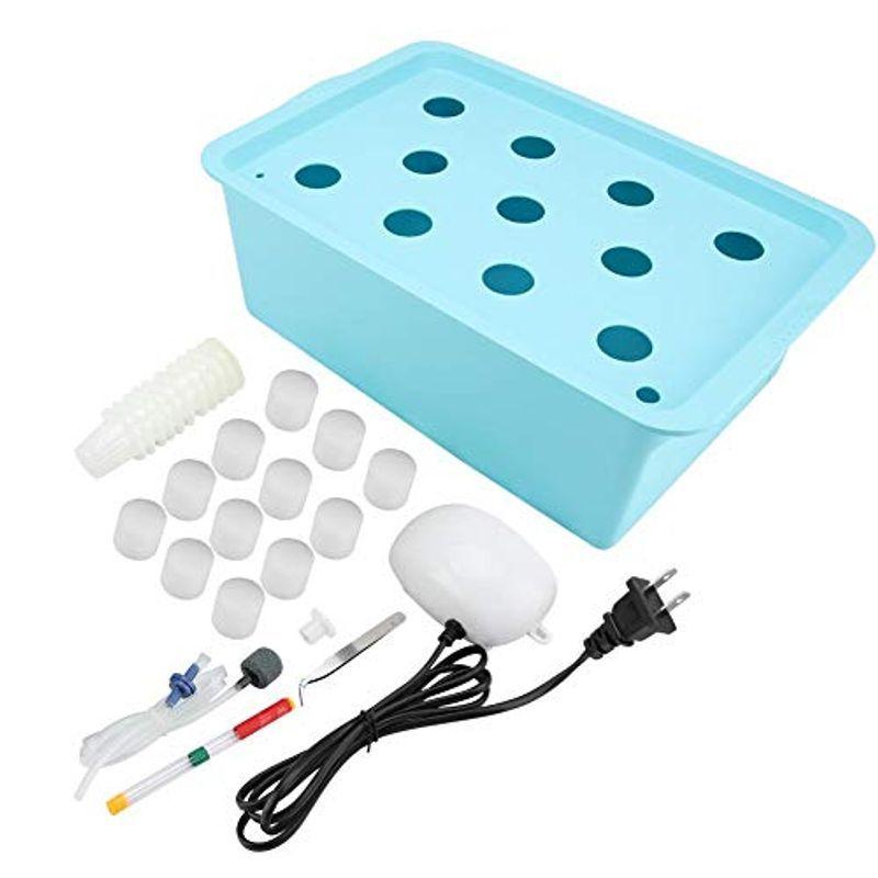 NITRIP 水耕栽培キット 10L 11穴水耕栽培システム 屋内栽培 水耕培養(110V-青)