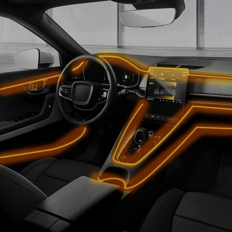 車用品 汎用 LED 有機12vEL ワイヤー 車ライト ピンク 1M巻き