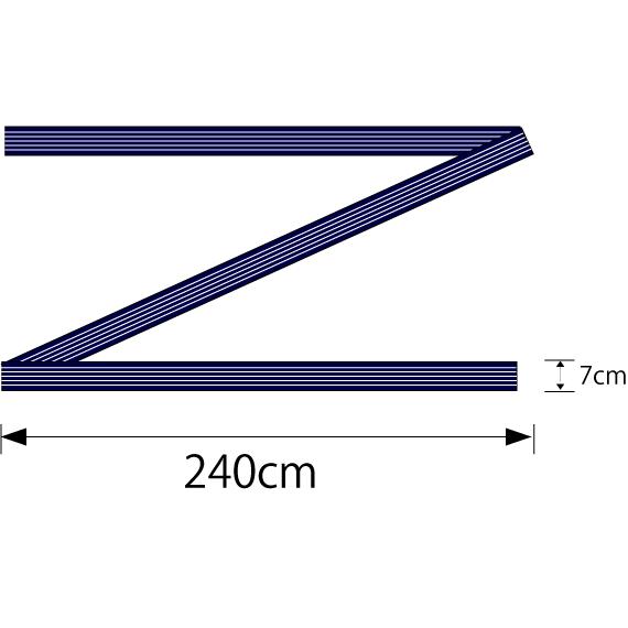 旅館浴衣用帯　平帯　幅広タイプ　紺地に白五本線　7×240cm　20本セット |  | 04