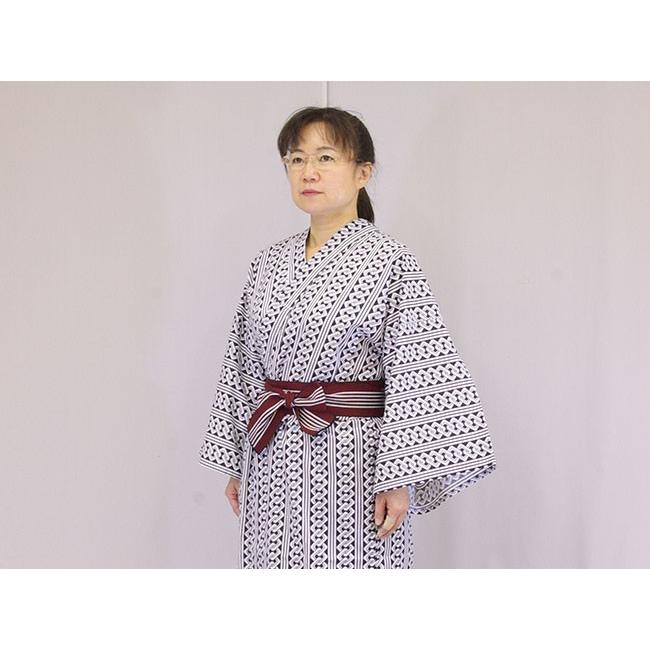 旅館浴衣用帯　平帯　幅広タイプ　エンジに白五本線　7×240cm　100本セット |  | 04