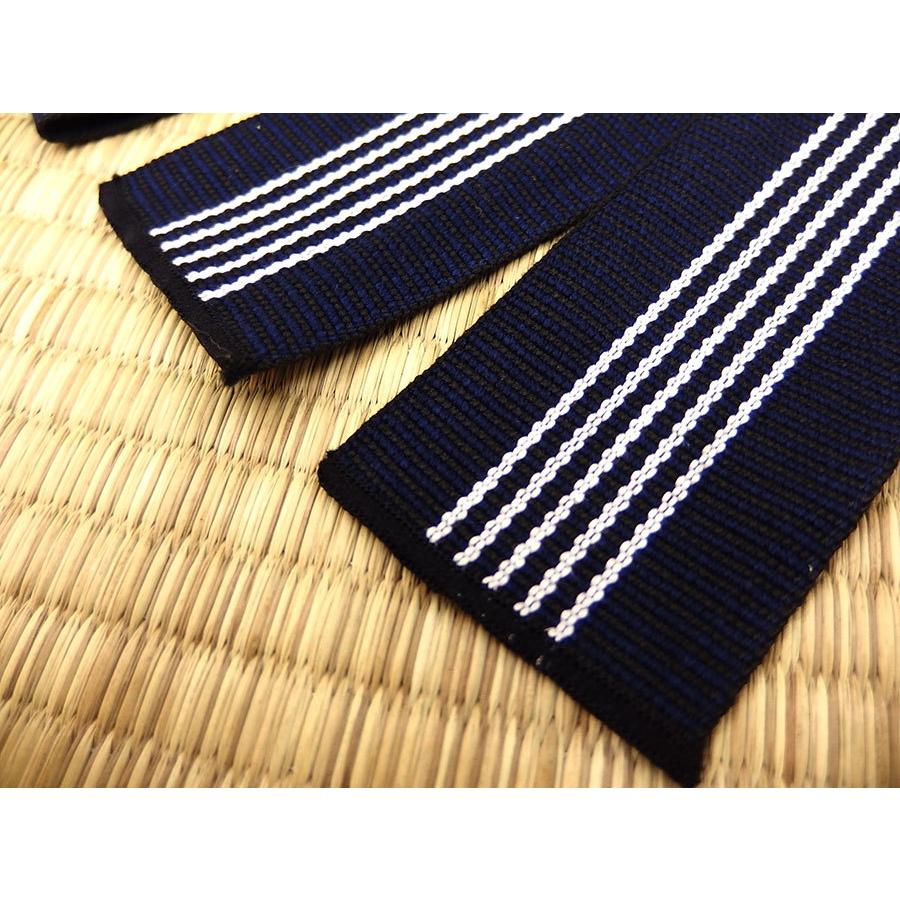 旅館浴衣平帯　業務用　紺地に白五本線　5&times;230cm　20本セット