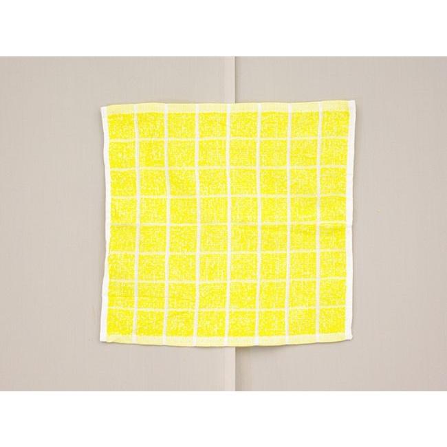 おしぼり 黄色格子 70匁 店舗・業務用 ベトナム製 28×28cm 1200枚/梱の画像