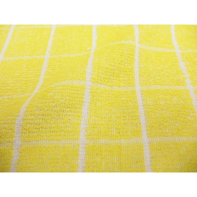 おしぼり 黄色格子 70匁 店舗・業務用 ベトナム製 28×28cm 1200枚/梱の画像