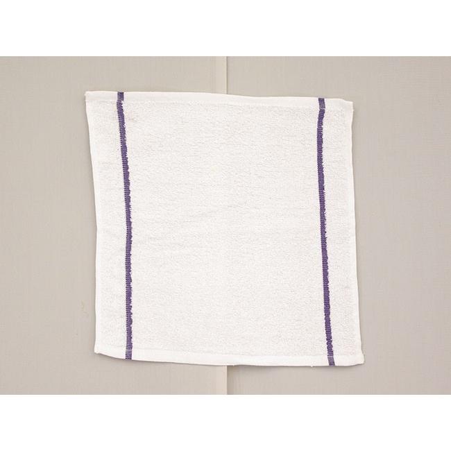 おしぼり 白平織 1本ボーダー 80匁 店舗・業務用 ベトナム製 29×29cm 1200枚/梱の画像