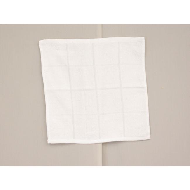 おしぼり 白大格子 80匁 店舗・業務用 ベトナム製 28×28cm 1200枚/梱の画像